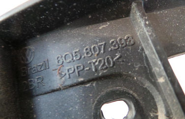 Halter Tr&auml;ger Sto&szlig;f&auml;nger hinten aussen links VW Polo 9N 4 T&uuml;rer Stufenheck